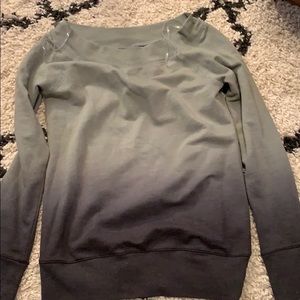 Ombré off the shoulder sweater